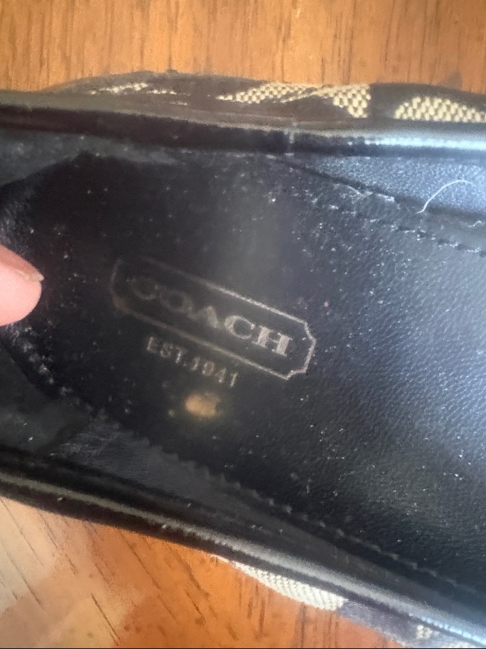 Coach Dannie Signature Pattern Slip-On Flats in Black/Gray - Picture 5 of 6